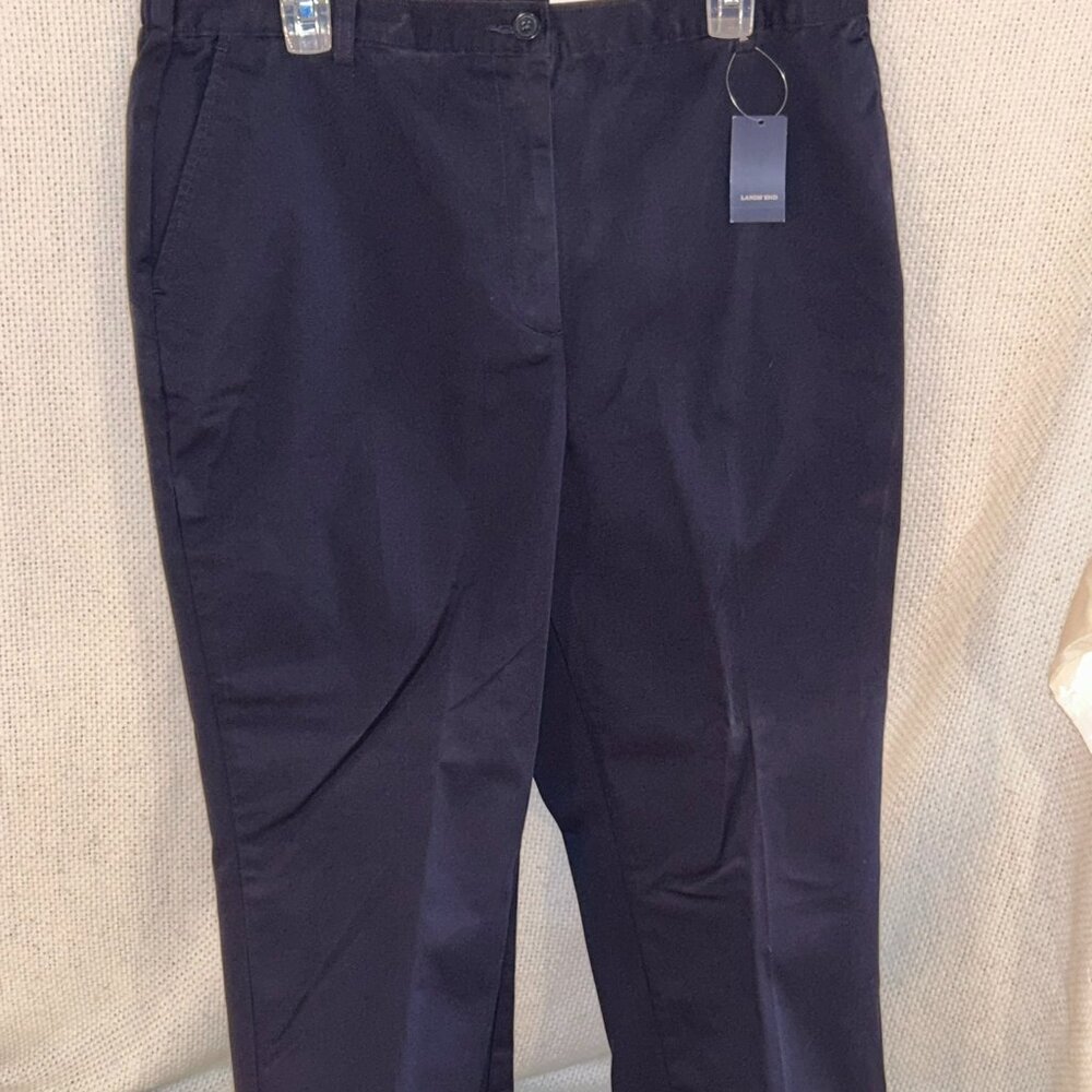 Lands End 18 Navy Blue Casual Women's Slacks
